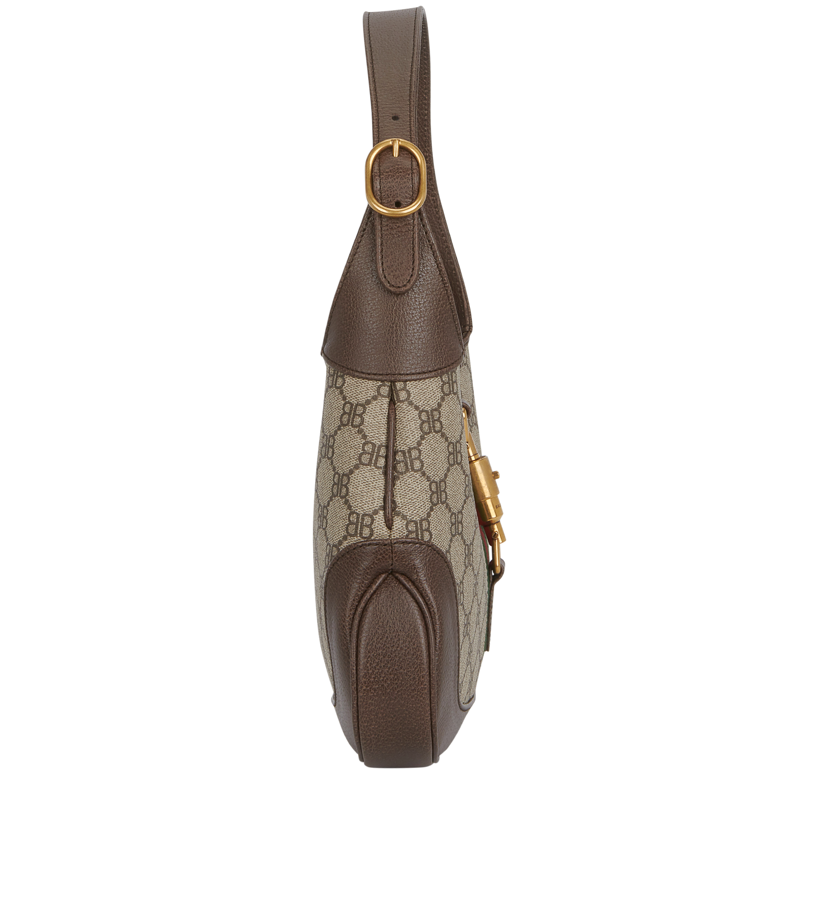 Balenciaga Hacker Project Jackie 1961, &pound;1,100, Handbags, Beige/Brown/Green/Red, Coated Canvas/Leather, Side view